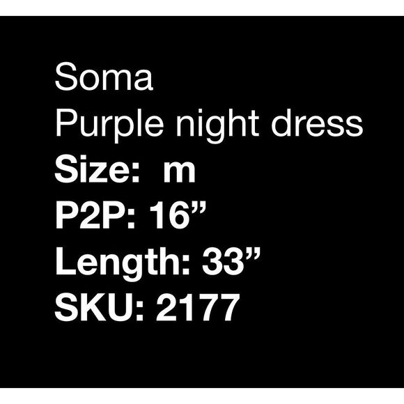 Soma purple cool nights lace night gown- size m - Picture 6 of 6